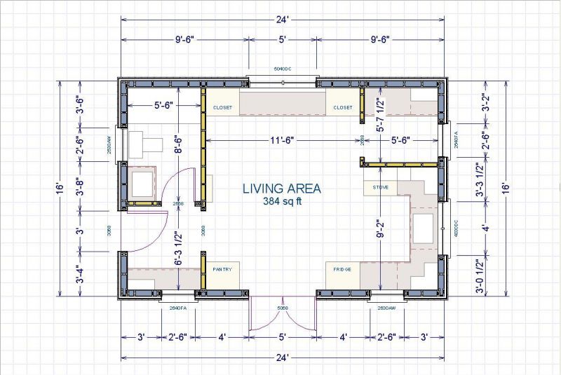 16X24 Cabin Floor Plans