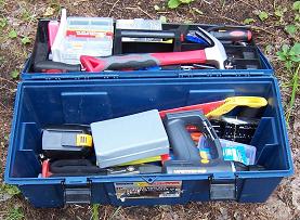 Cabin Building Tools in a Toolbox Picture
