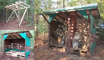 firewood storage shed