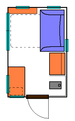 small cabin floor plan