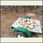 4 wheeler trailer with field stone