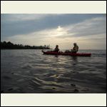 evening relaxation at the cottage we rented nearby - Albemarle Sound shoreline