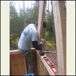 Setting the first rafter