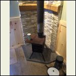 granite under wood stove