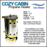 Sig Marine vented 6500 BTU propane heater