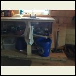 Sand point well started under kitchen counter n