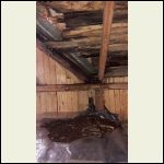 water leak spots cottage roof
