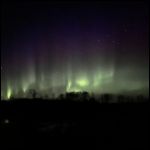 Northern Lights over pond