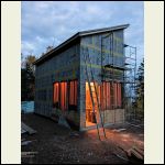 Exterior of Cabin nearly dried in for winter...