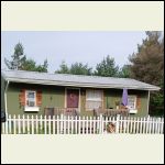 Cabin w new picket fence ! Cabin w new picket fence !