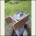 Wood-framed pier form