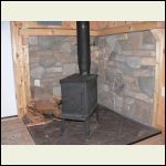 Woodstove/stone work