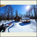 Enjoying the cabin