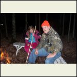 making walking sticks-my brother and niece