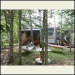 cabin with stained porches