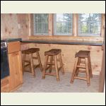 Eating counter (aged saddlemans stools)