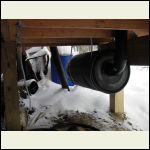 Composting Chamber below toilet