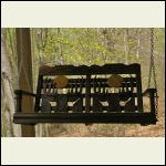 Amish made porch swing stained early american