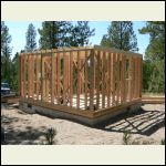 Framed walls and ceiling joist