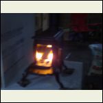 First fire in wood stove