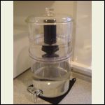 Small home made Berkey using recycled filters.