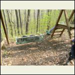 Bum finds bench swing