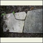 Grave marker in forest