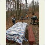 Table ready for outdoor meal