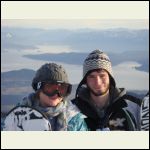 my daughter and her boyfriend at the ski mountain