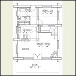 Main floor layout- we did not enclose a bedroom