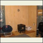 wood stove with dryer vent for air intake in the pic to the right