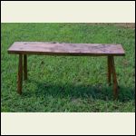 hand hewn bench