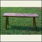 hand hewn bench