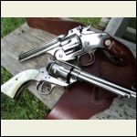 two 45 colt pistols