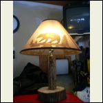 Home made rustic lamp