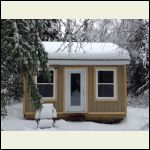 Bunkie in the snow