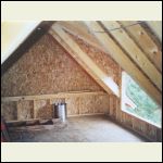 Up in the loft looking at the dormer