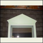 Window pediments painted light green