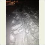 The snow trail we carried everything in on!