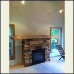 low voltage lighting and fireplace