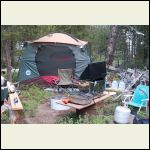 before we started.see my cool camp stove/oven set up