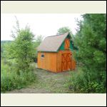 Back side (east facing) of cabin/shed