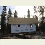One side of roof sheeted