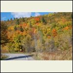 drive up to cabin in fall