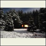 cabin, first snow, nov 6, 2009.