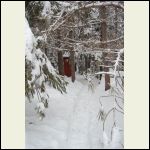 trail to the outhouse. Weather was luckily mild