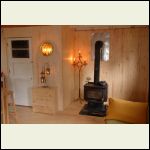 wood stove area done wood stove area done