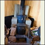 wood stove with thermal mass