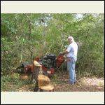 Digging trench for water & elec.