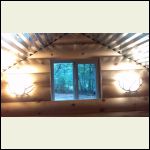 After: Loft wall with wall lights